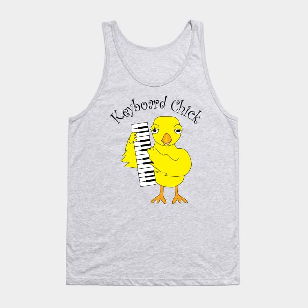 Keyboard Chick Text Tank Top by Barthol Graphics